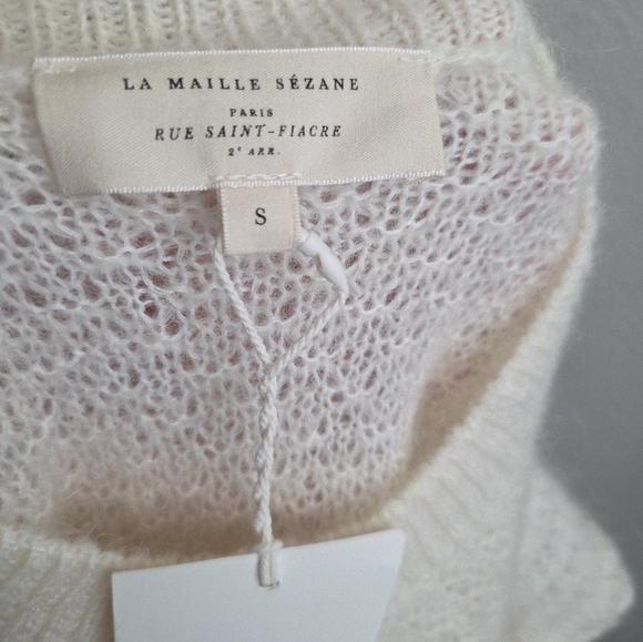 Sezane Elsa Jumper in Ecru size S NWT - Picture 10 of 11